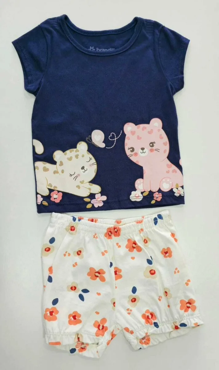 Conjunto Brandili Verão Manina Bebê Blusa e Short - foto 2