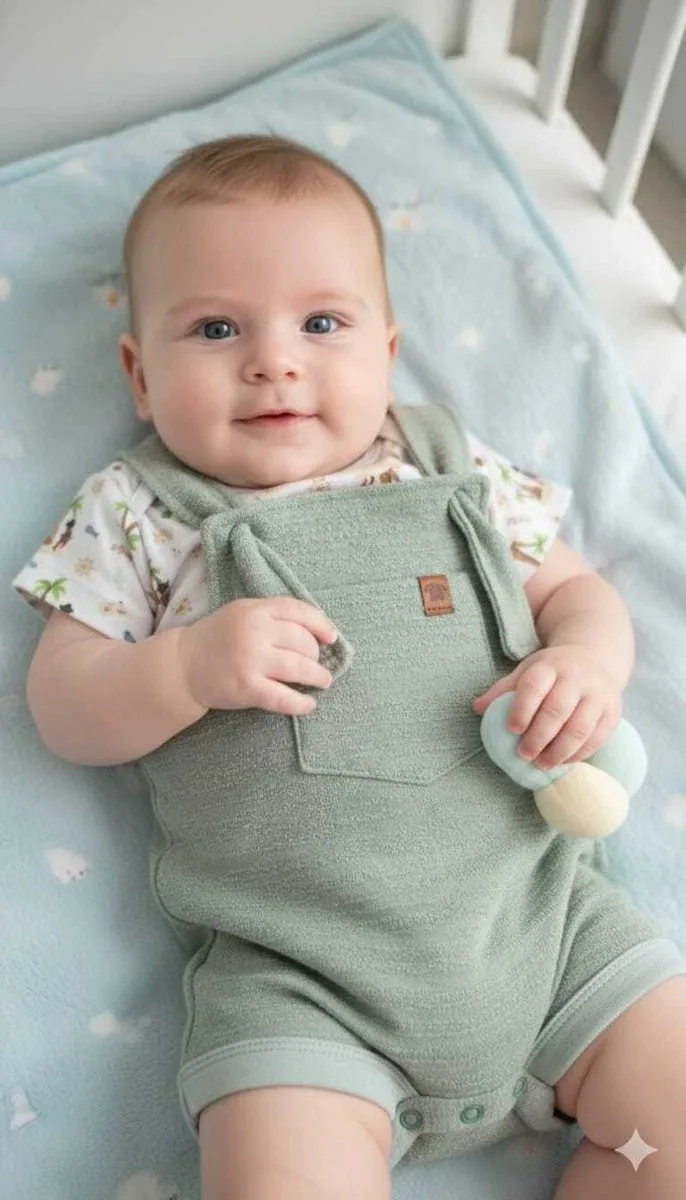 Conjunto Bebe Menino Jardineira e Body - Pingo Lelê - foto 1