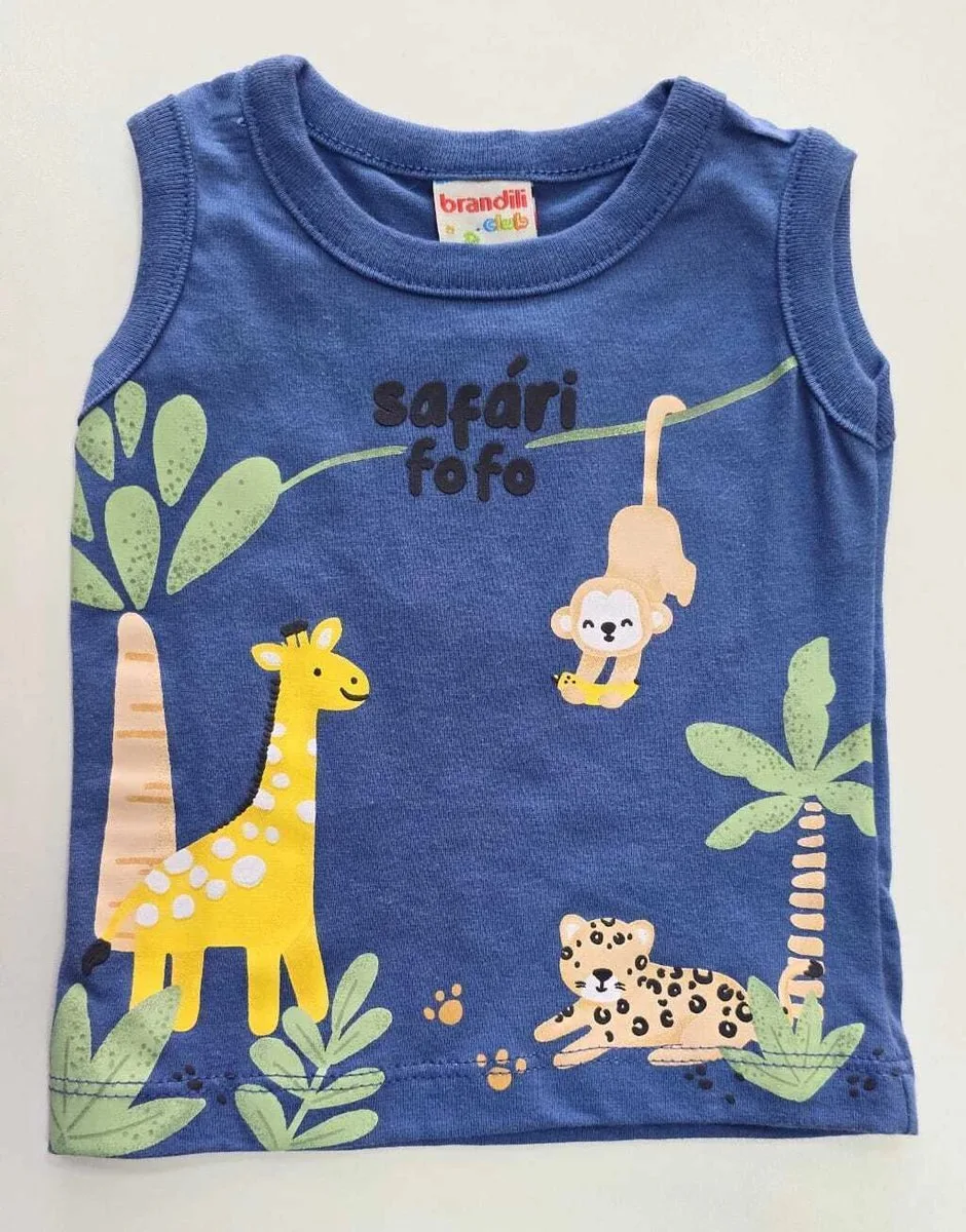 Conjunto Brandili Menino Bebe Regata e Bermuda Safari - foto 3