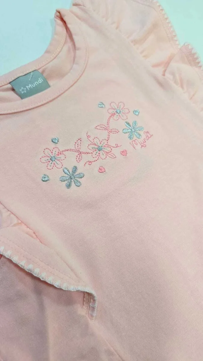 Conjunto Mundi Blusa com Babados e Bordado e Short em Linho - foto 4
