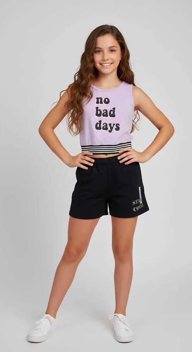 Conjunto Pami Cropped Regata e Short - Roxo - foto 1