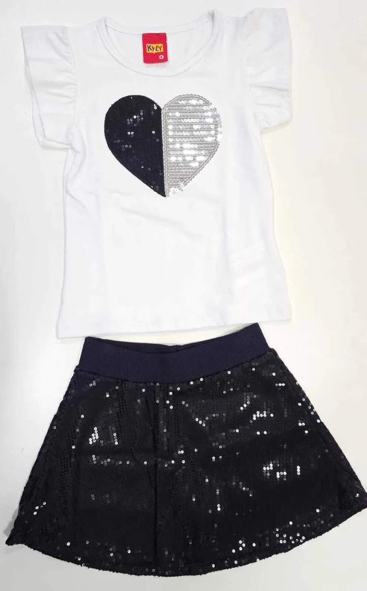 Conjunto Coração Paetê Kyly - foto 6