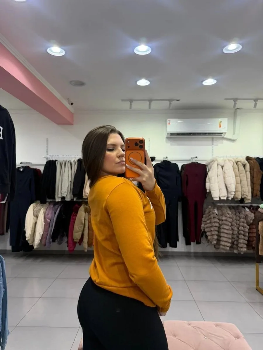 Moletom Com Manga Longa E Estampa Paris Laranja - foto 2