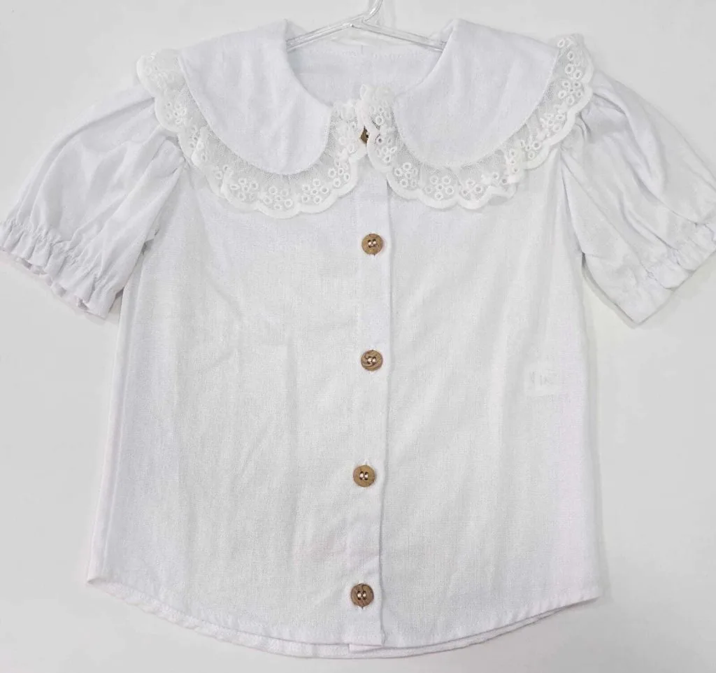 Camisa Flor do Campo Infantil Menina com Gola em Linho - foto 2