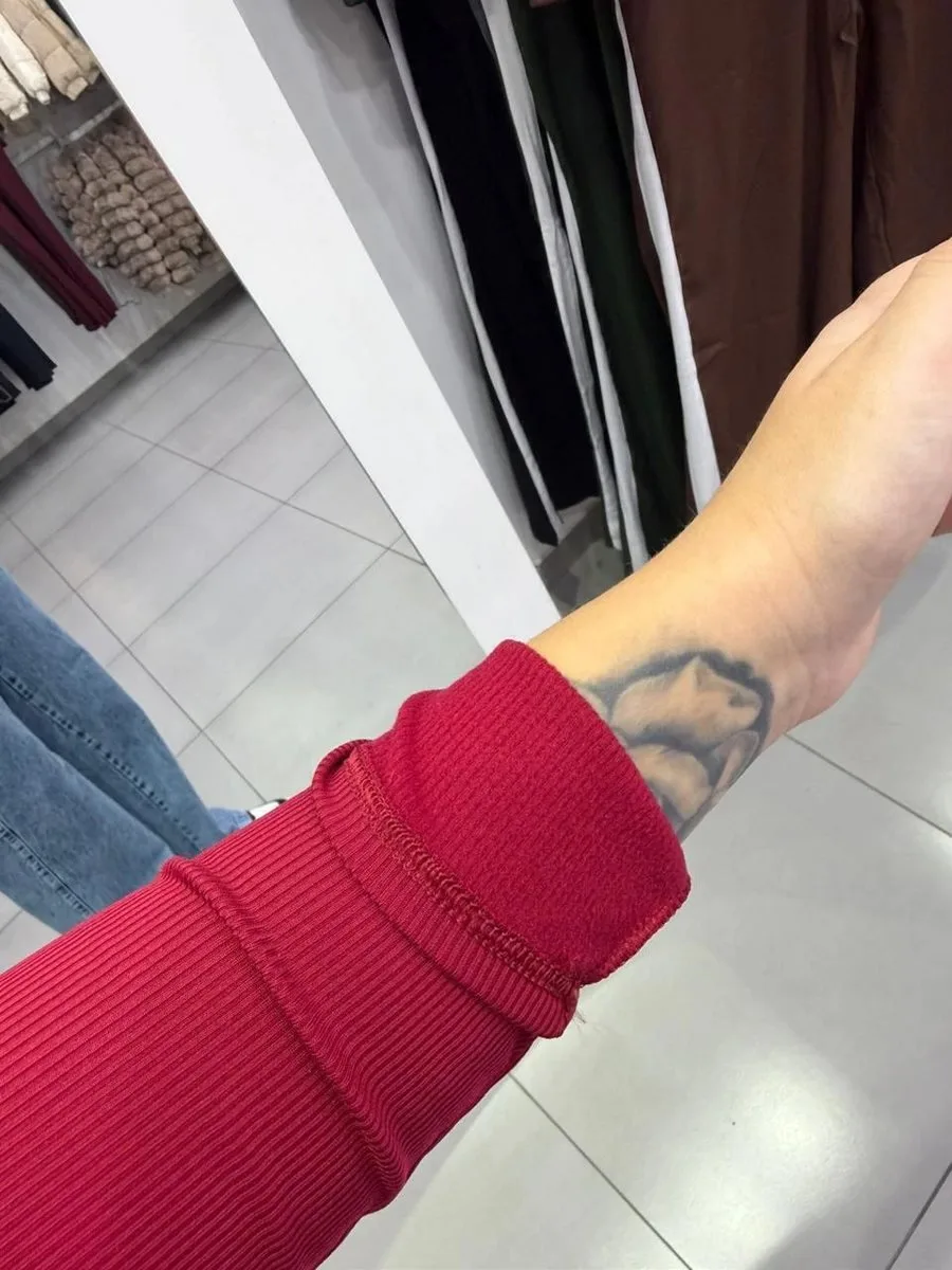Body Canelado Térmico Trançado Nas Costas Com Manga Longa Bordo - foto 3