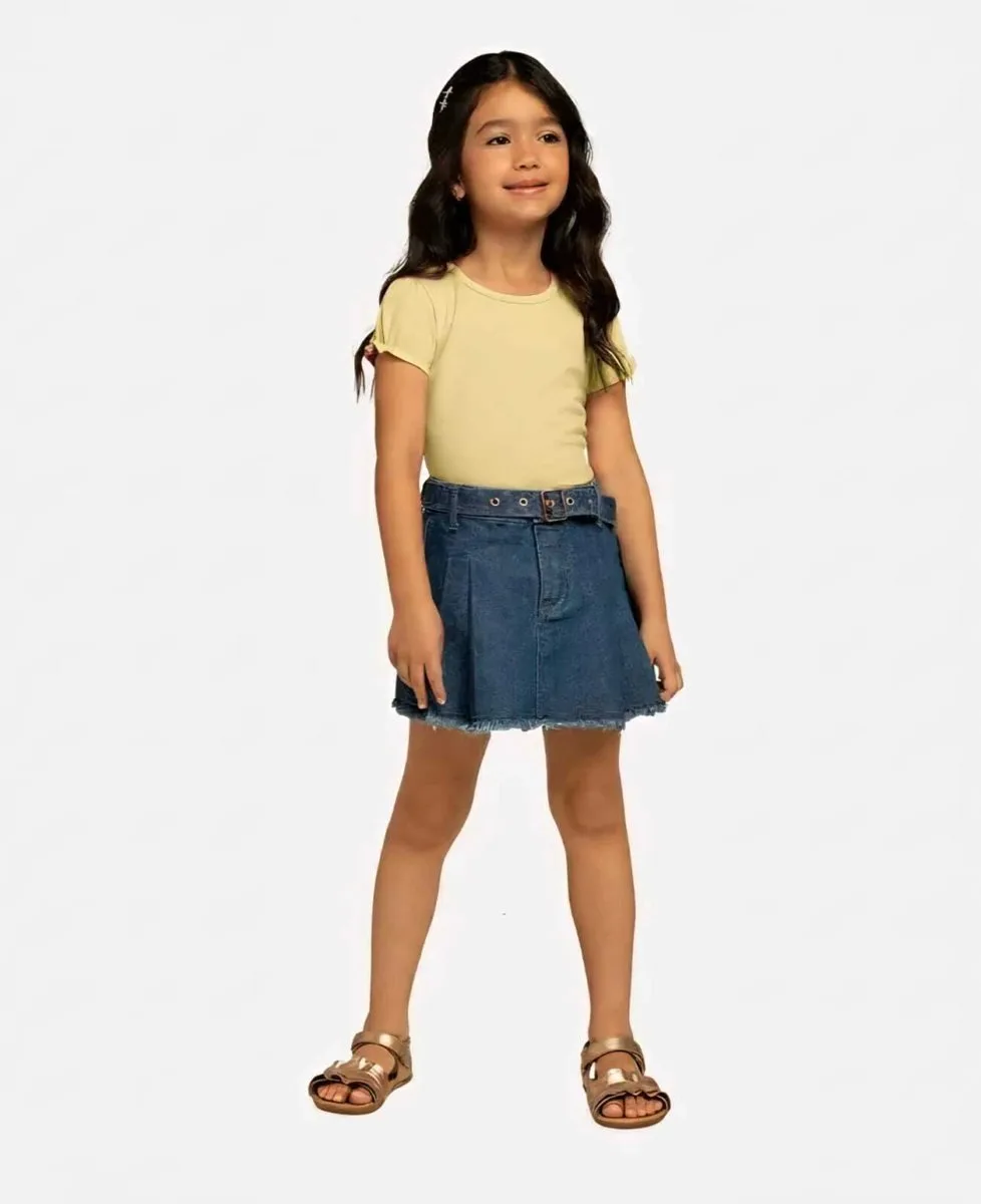 Blusa Infantil Menina Lisa Milon - Cor Amarelo Manteiga - foto 2
