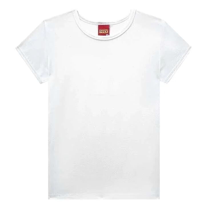 Blusa Infantil Menina Básica Kyly - - Branco - foto 1