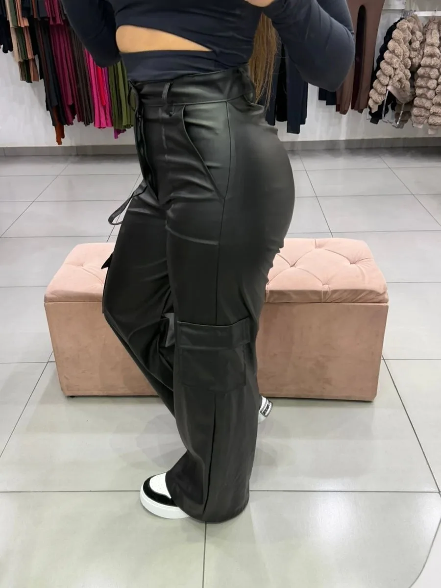 Calça Wide Cargo Courino - foto 2