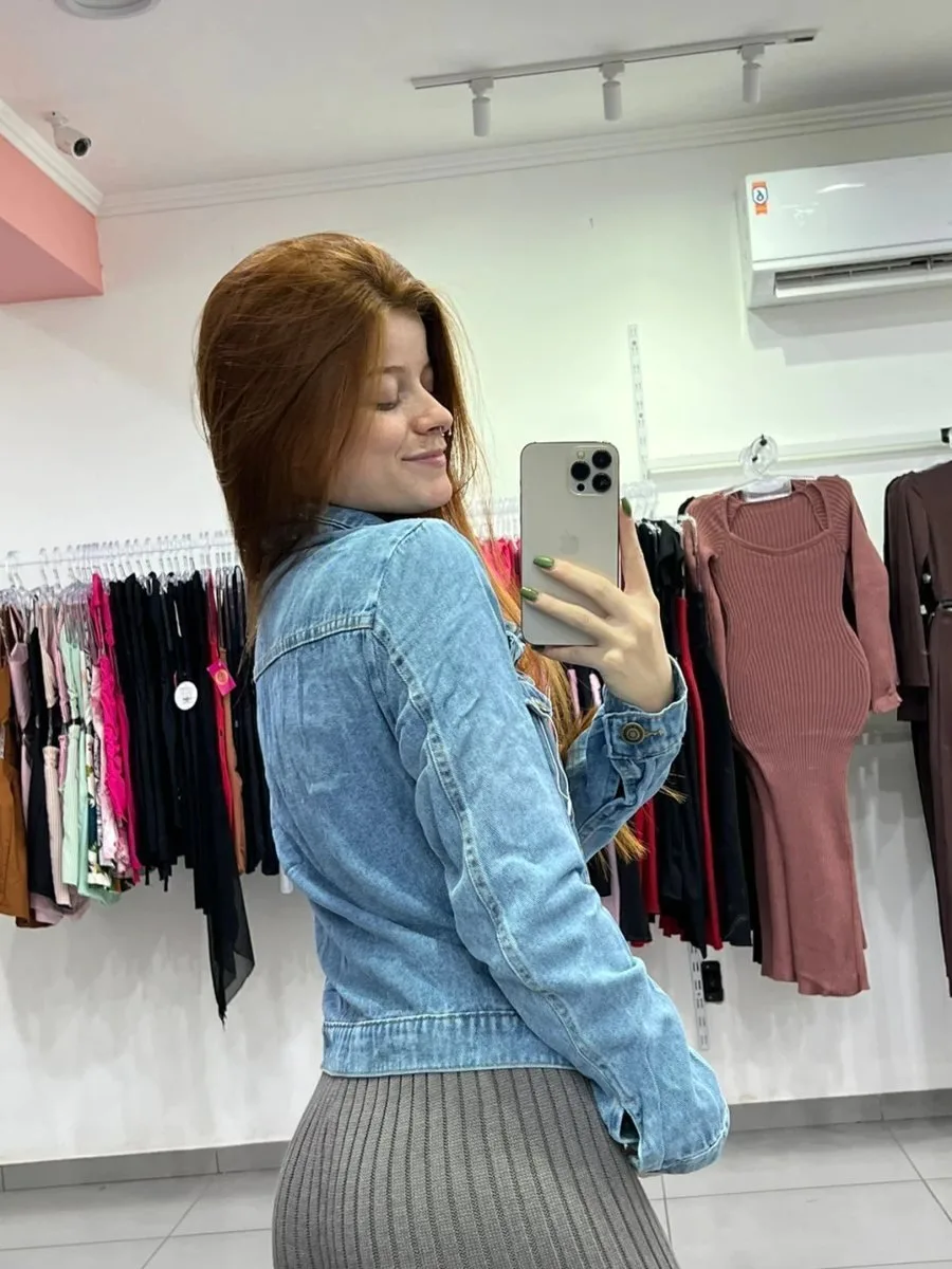 Jaqueta Jeans Lavagem Clara - foto 2