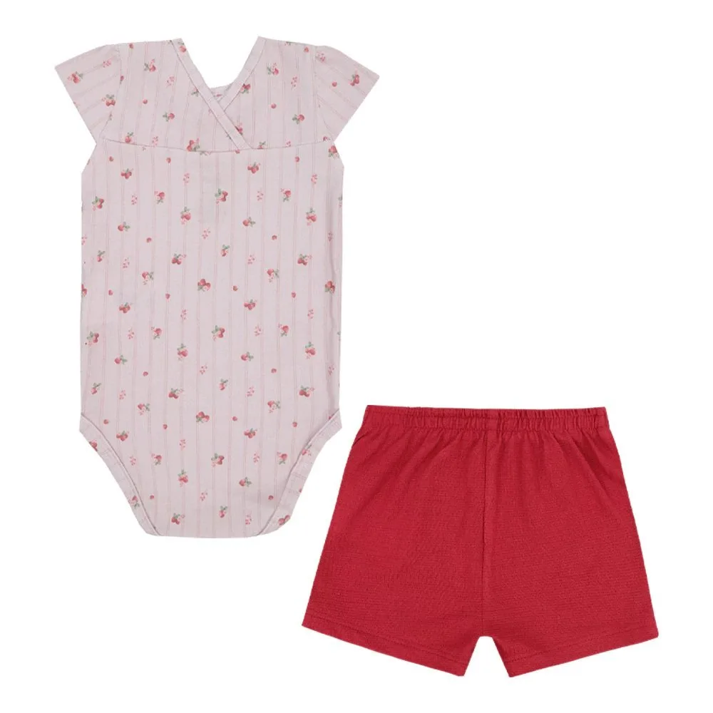 Conjunto Baby Frutas Feminino Curto Letut - Vermelho - foto 2