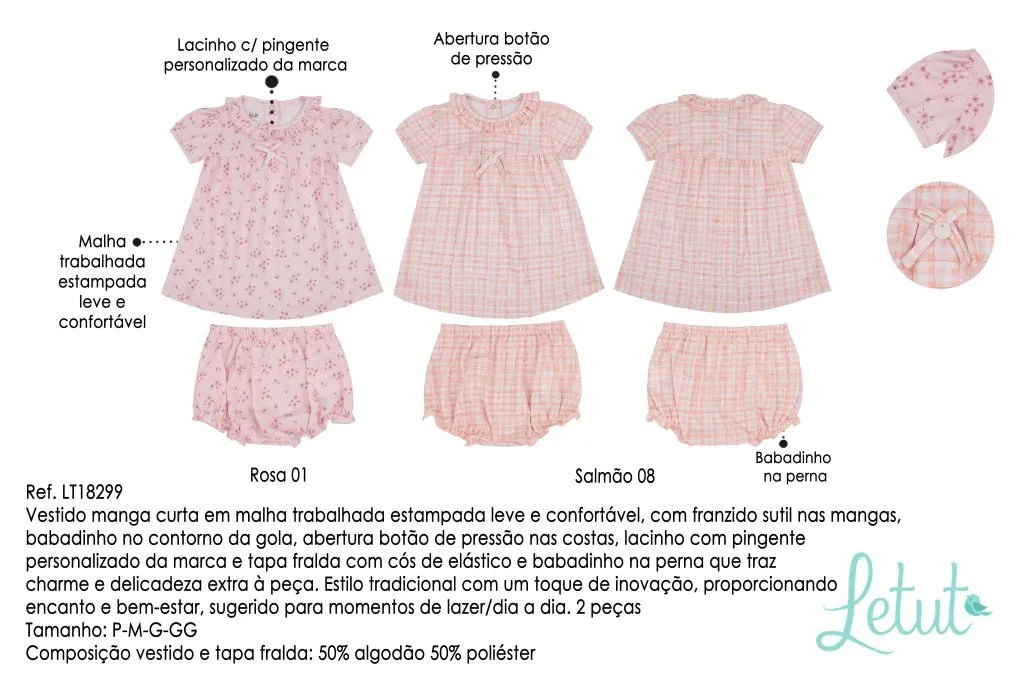 Vestido com Tapa Fralda Letut Xadrez - foto 4