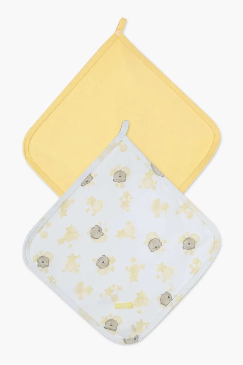 Kit paninhos de boca ursinho para bebê com 2 unidades - Dedeka - Amarelo - foto 1
