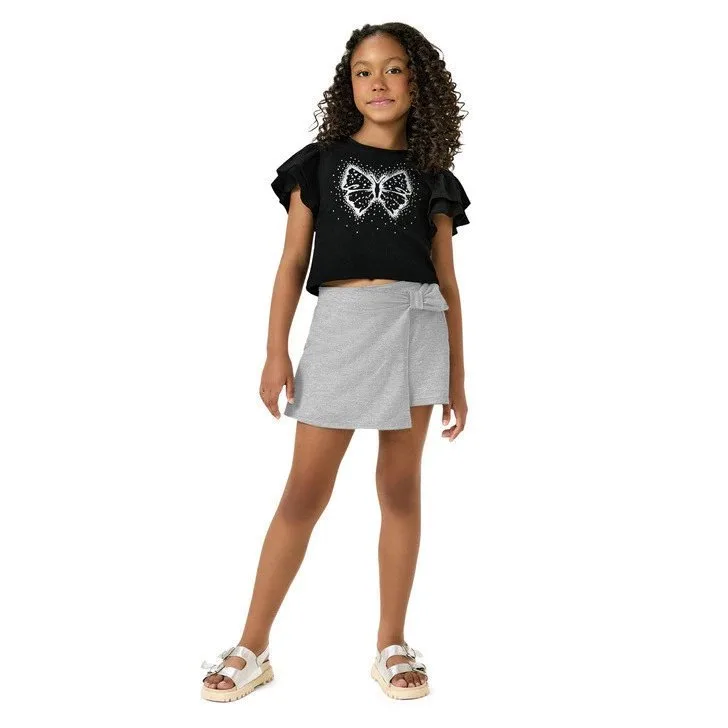 Conjunto Infantil Menina Borboleta Kyly - Preto - foto 1