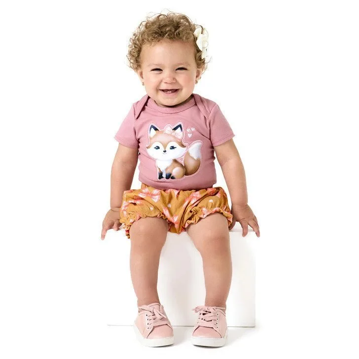 Conjunto Bebê Menina Raposa Kyly - Rosa - foto 1