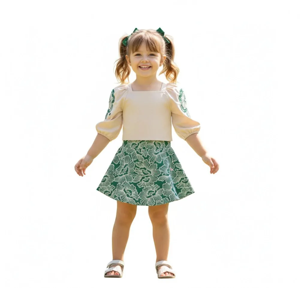 Conjunto Infantil Menina Milon Manga Vazada - foto 1