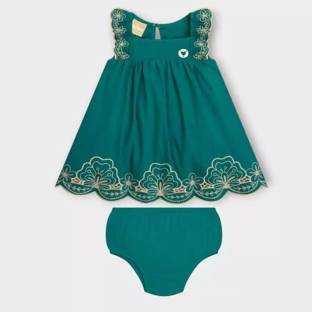 Vestido Milon com Calcinha Tapa Fralda Baby - foto 2