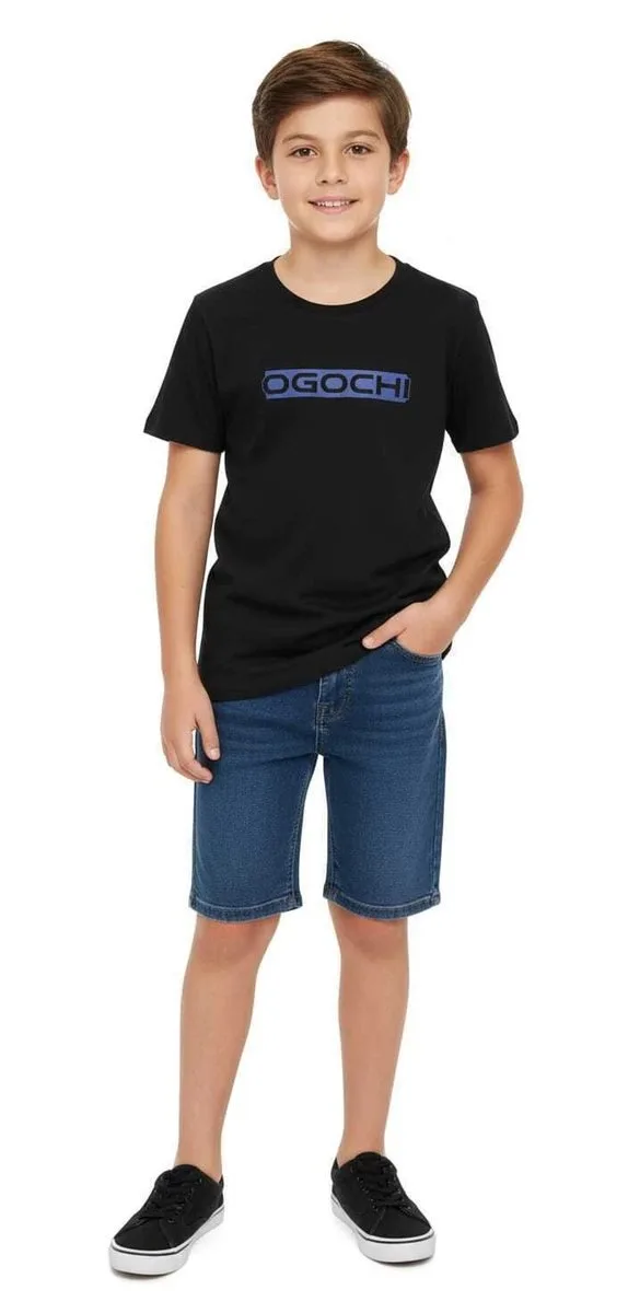 Camiseta Ogochi Infantil Manga Curta Concept E12043 - foto 1