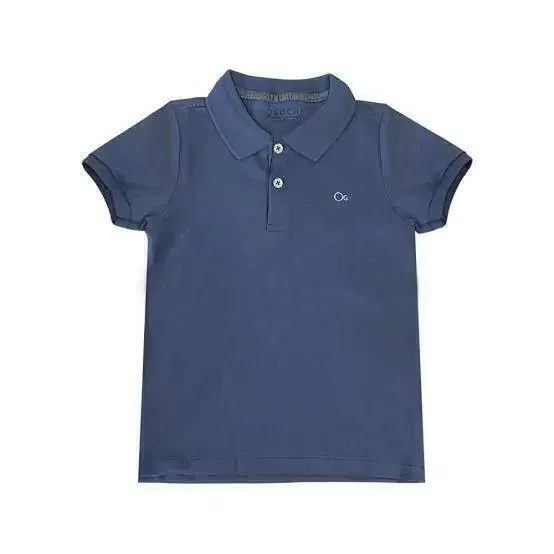 Camiseta Polo Ogochi Manga Curta - Azul - foto 1