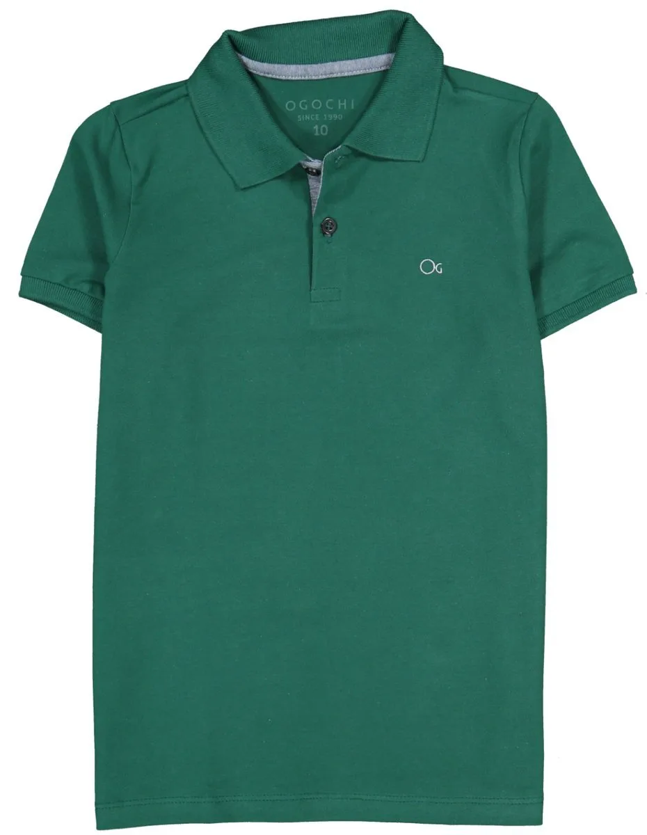 Camiseta Polo Ogochi Manga Curta - Verde Bandeira - foto 1