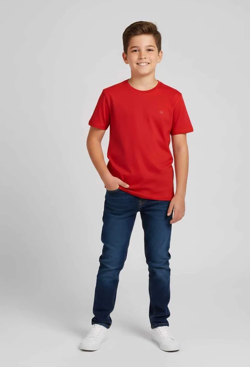 Camiseta Ogochi Manga Curta Essencial - Vermelho - foto 1